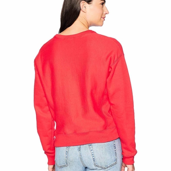 new logo Champion Women's Reverse Weave Crew top - Picture 2 of 5